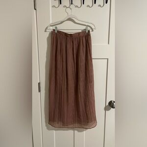 Zara Pink Pleated Maxi Skirt Resort Wear